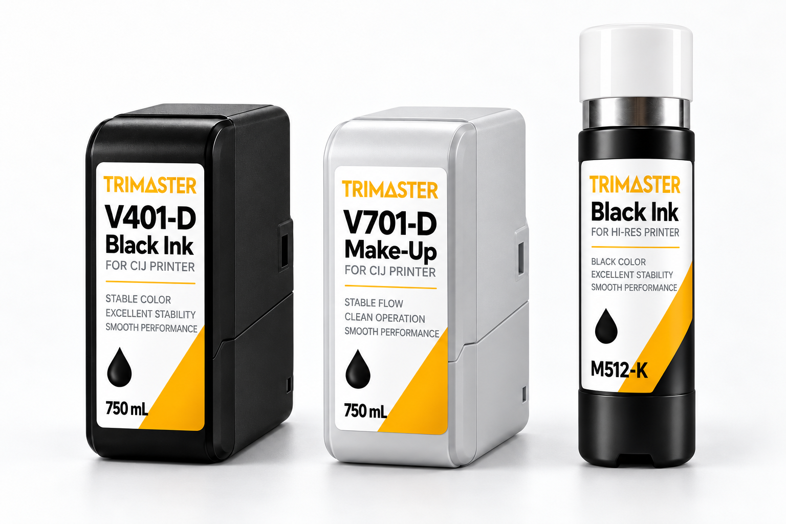 VIDEOJET V401-D Black Ink, V701-D Make-Up and M512-K Black Ink